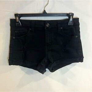 Celebrity Pink Denim Shorts The Honey Black Cut Off Size 3/26